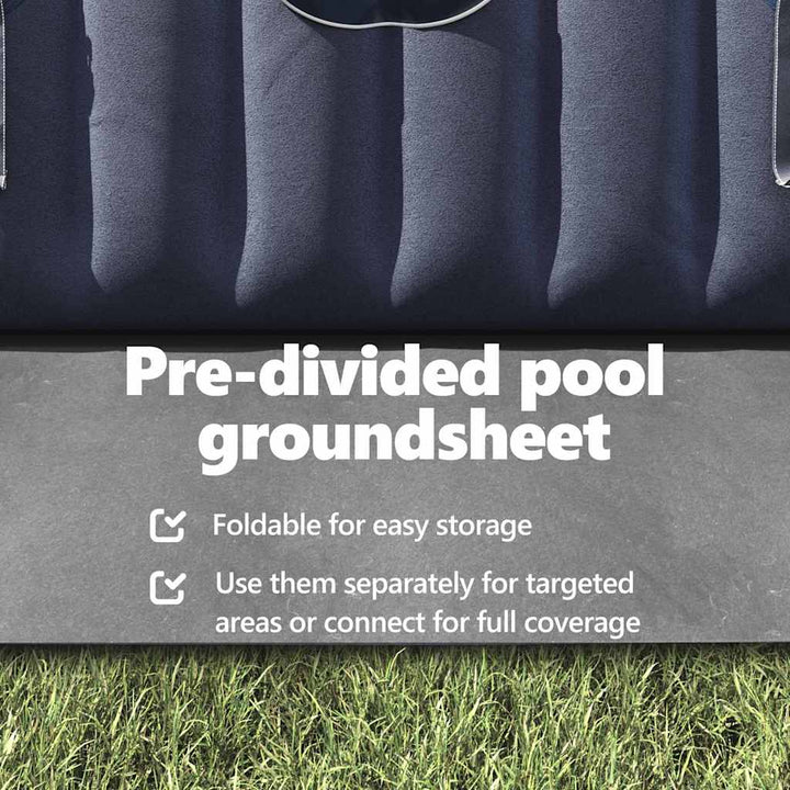 Pool Bundark Lysegrå 396 x 396 x 0,1 cm Non-woven stof