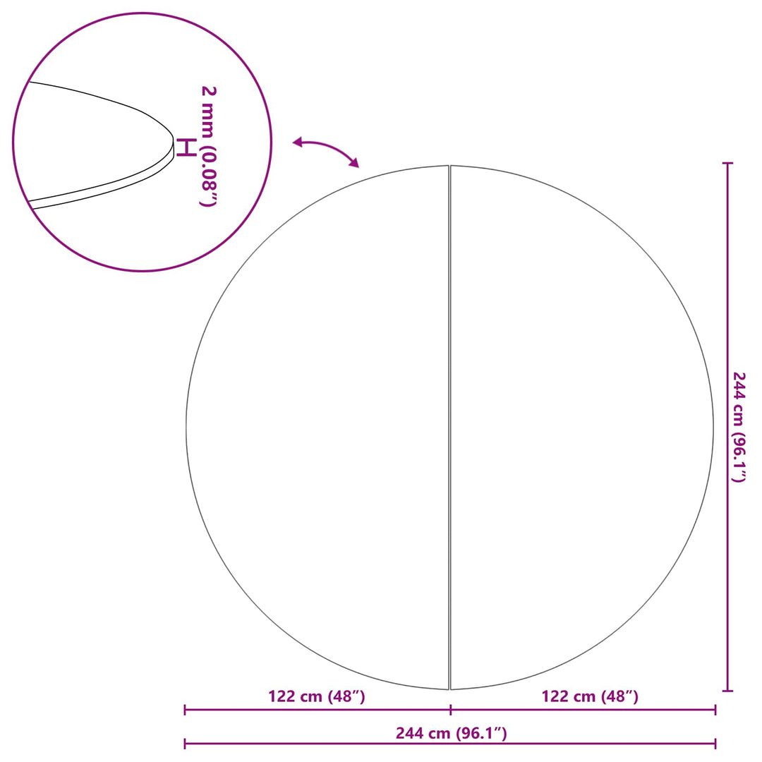 Pool Bundark Sort Ø 244 cm Non-woven stof
