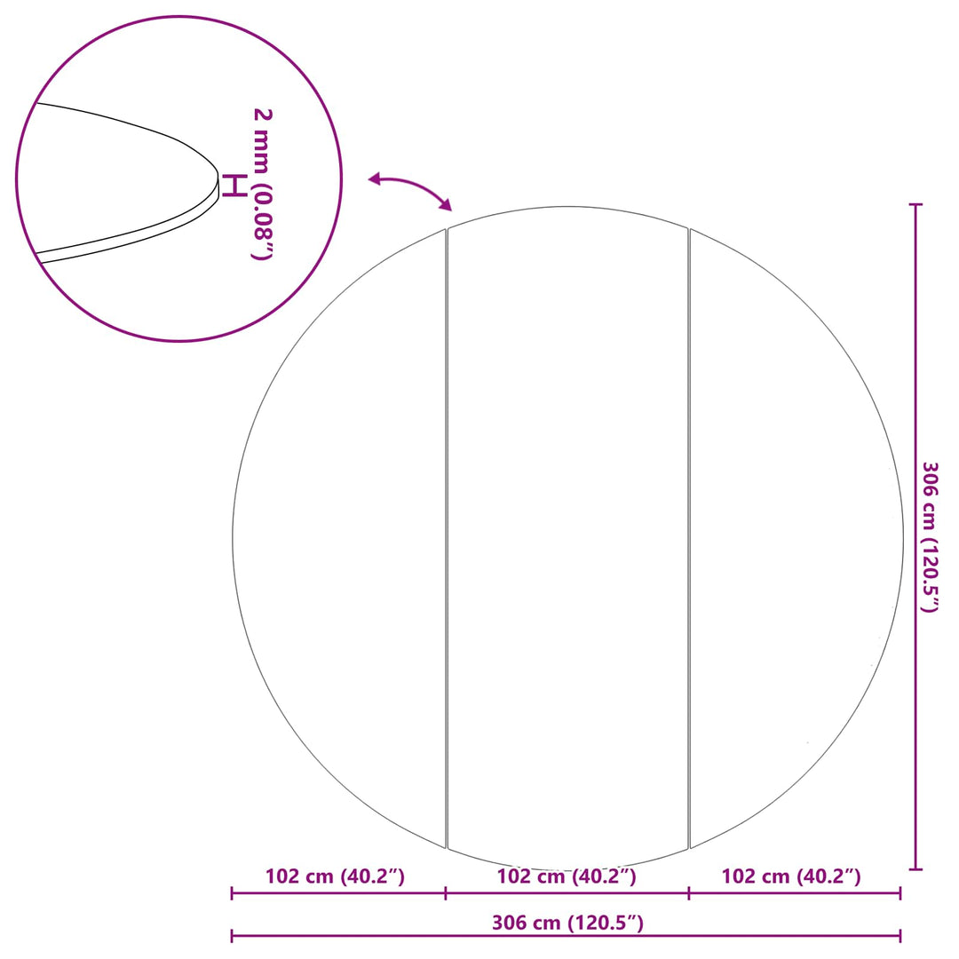 Pool Bundark Sort Ø 306 cm Non-woven stof