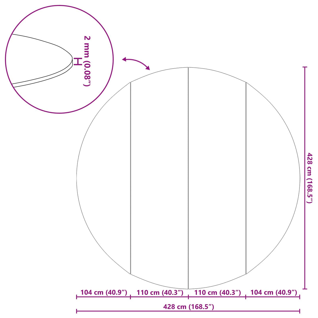 Pool Bundark Sort Ø 428 cm Non-woven stof
