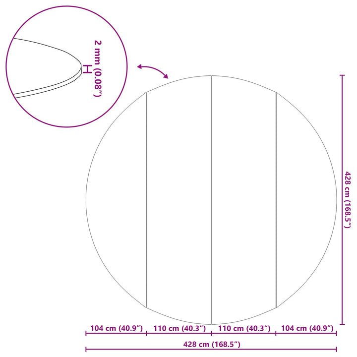 Pool Bundark Sort Ø 428 cm Non-woven stof