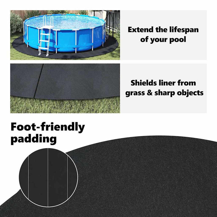 Pool Bundark Sort Ø 458 cm Non-woven stof