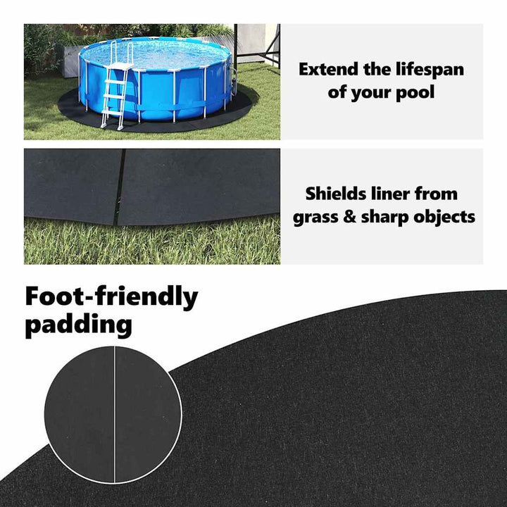 Pool Bundark Sort Ø 244 cm Non-woven stof