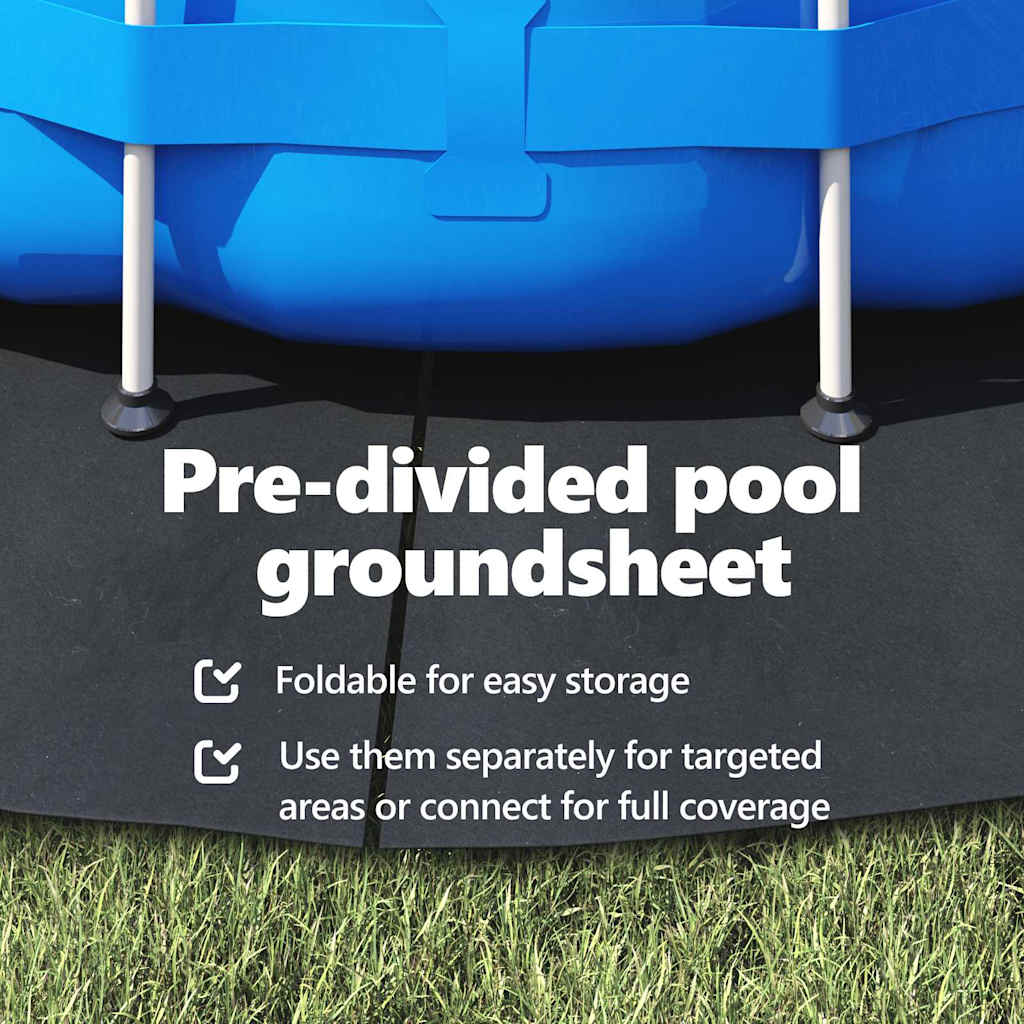 Pool Bundark Sort Ø 244 cm Non-woven stof