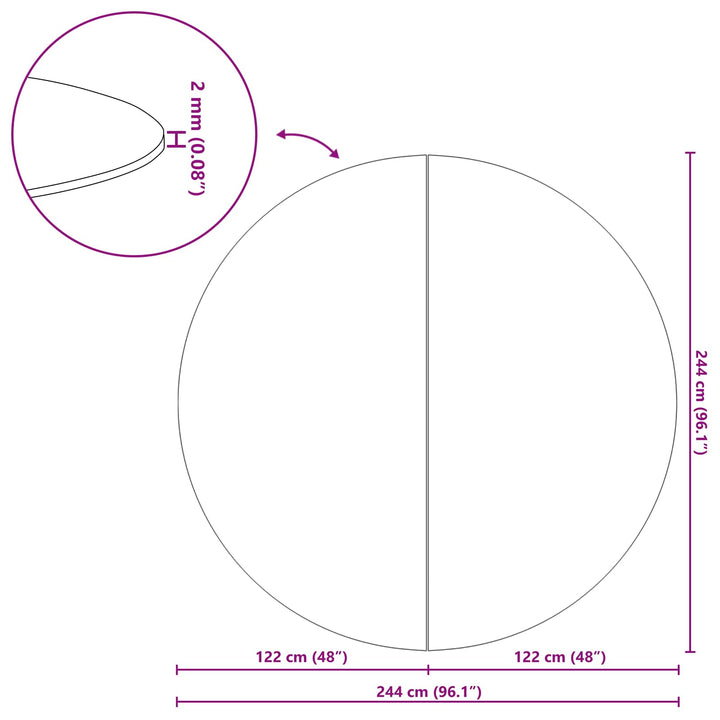 Pool Bundark Sort Ø 244 cm Non-woven stof