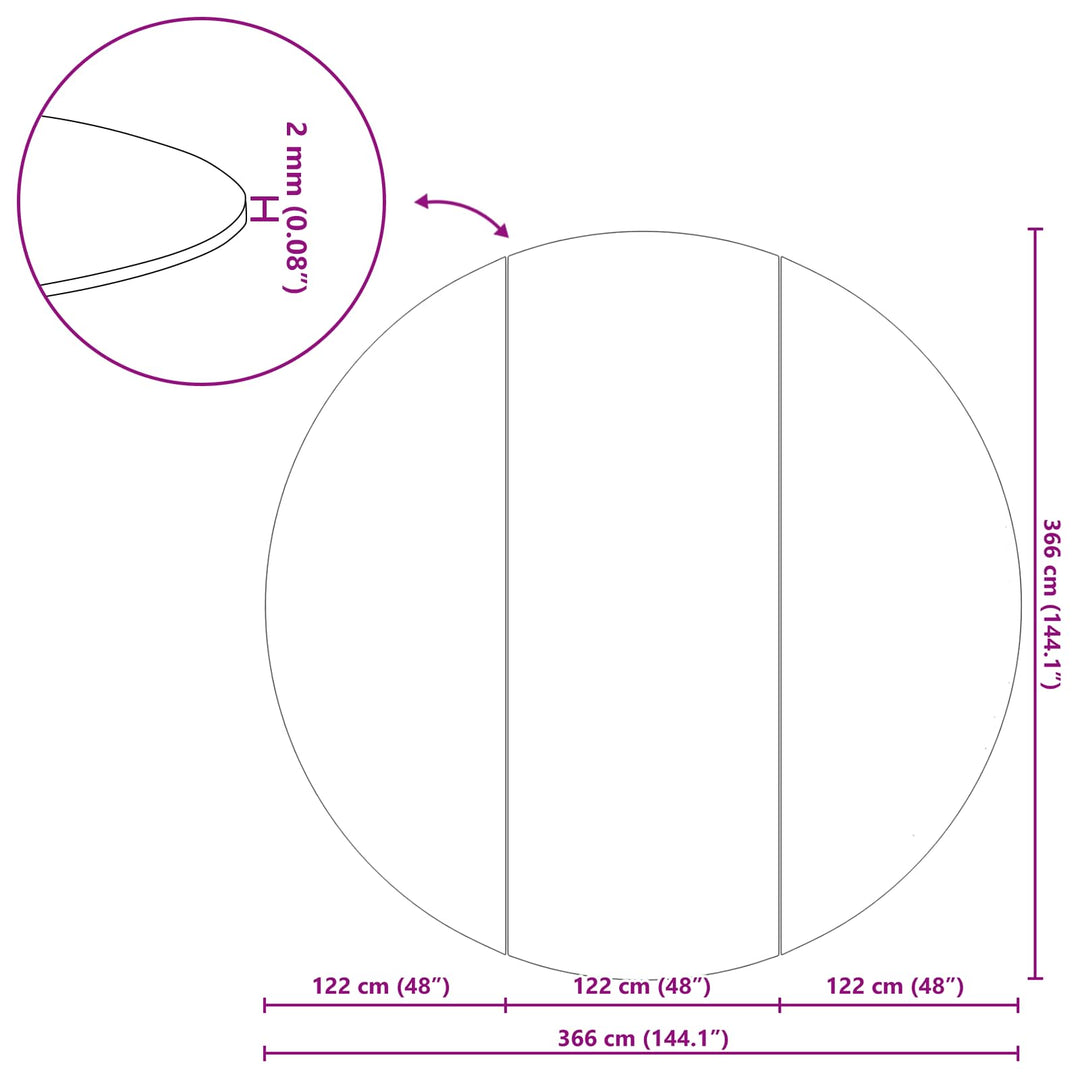Pool Bundark Sort Ø 366 cm Non-woven stof