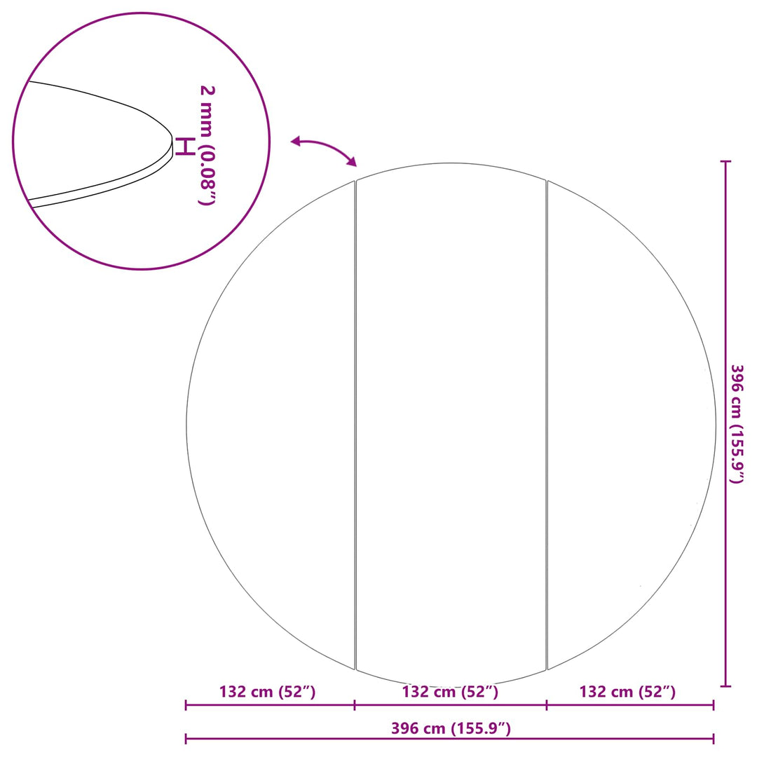 Pool Bundark Sort Ø 396 cm Non-woven stof