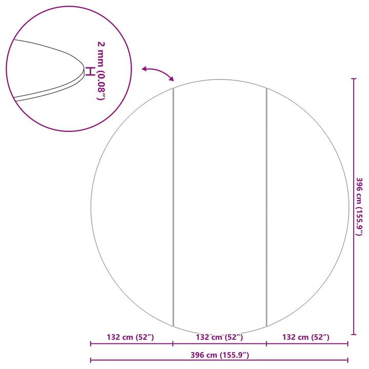 Pool Bundark Sort Ø 396 cm Non-woven stof