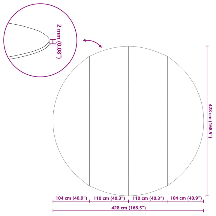 Pool Bundark Sort Ø 428 cm Non-woven stof