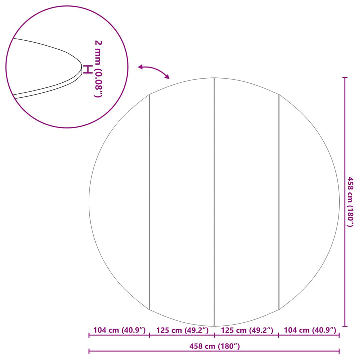 Pool Bundark Sort Ø 458 cm Non-woven stof