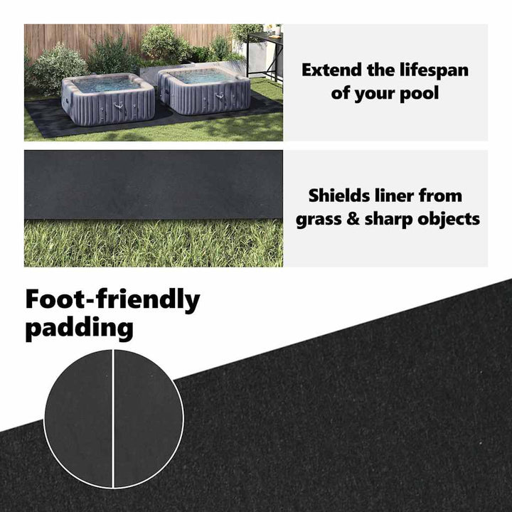 Pool Bundark Sort 500 x 250 x 0,1 cm Non-woven stof