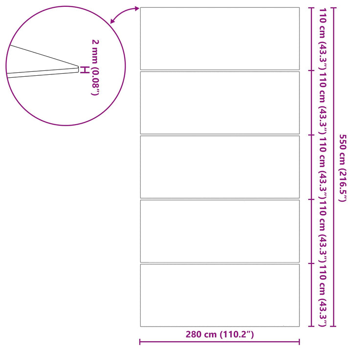 Pool Bundark Sort 550 x 280 x 0,1 cm Non-woven stof