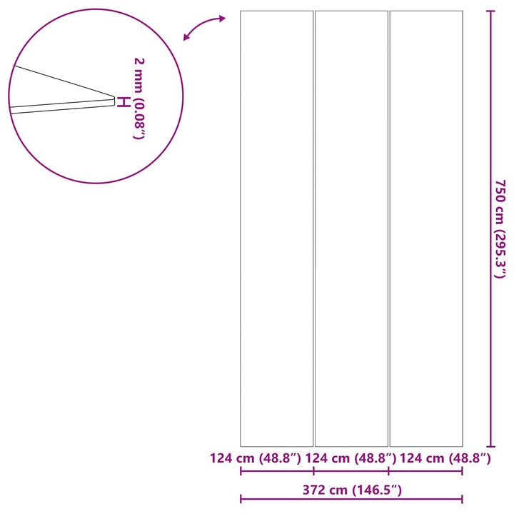 Pool Bundark Sort 750 x 372 x 0,1 cm Non-woven stof