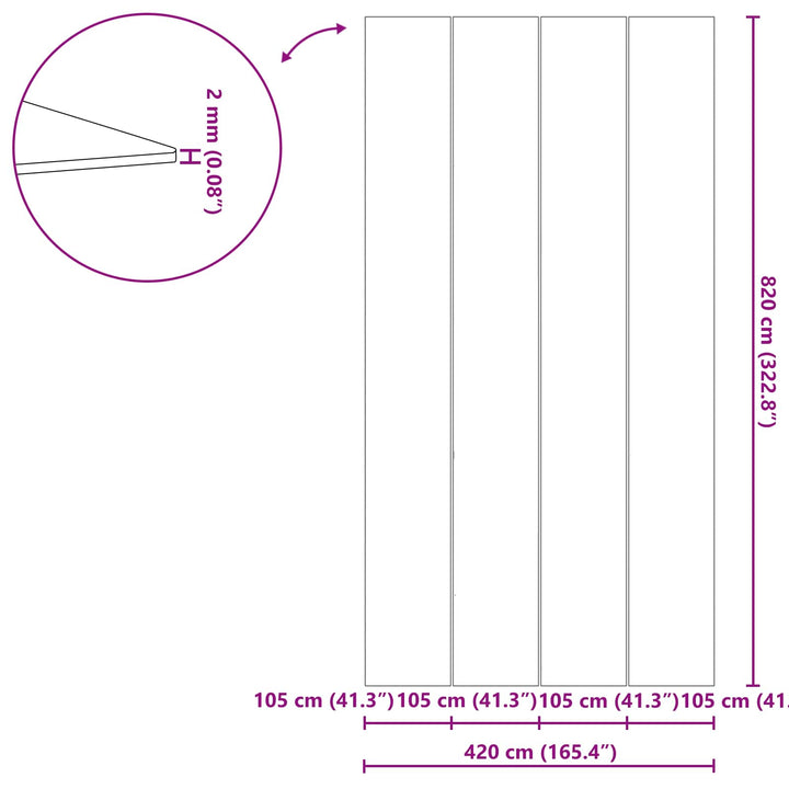 Pool Bundark Sort 820 x 420 x 0,1 cm Non-woven stof