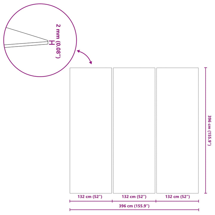 Pool Bundark 396 x 396 x 0,1 cm Firkantet Non-woven stof Sort
