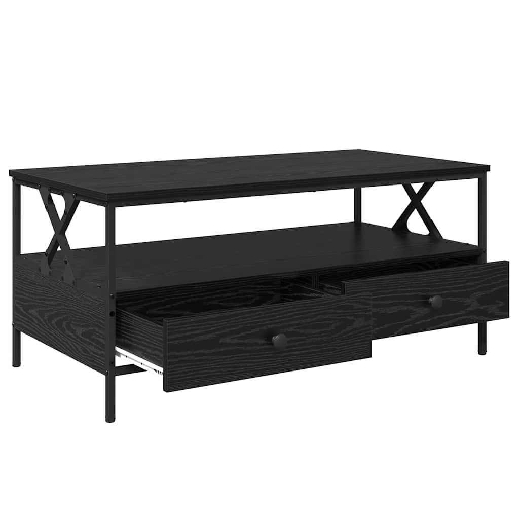 Sofabord with Drawer Sort eg 100 x 51 x 45 cm Konstrueret træ