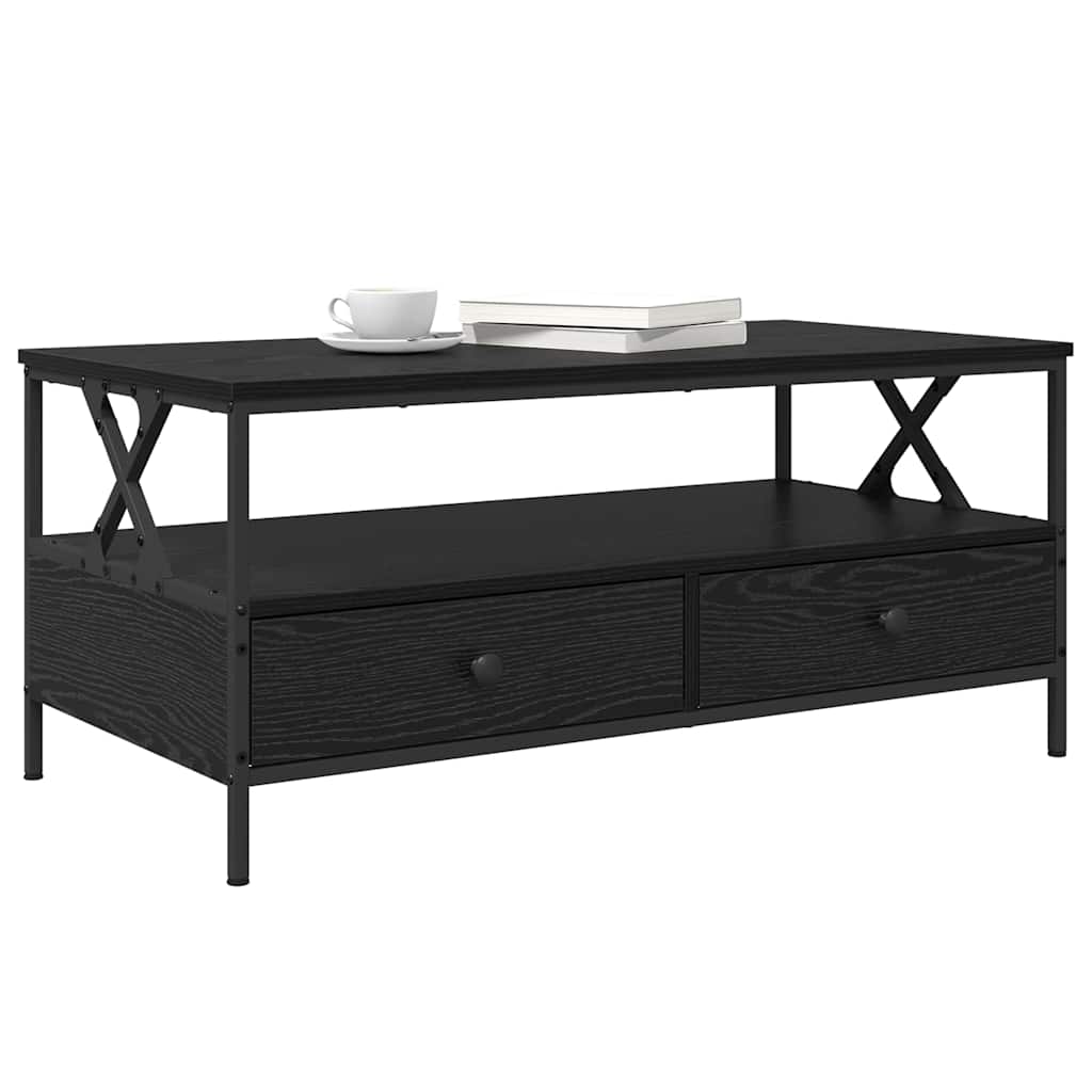 Sofabord with Drawer Sort eg 100 x 51 x 45 cm Konstrueret træ