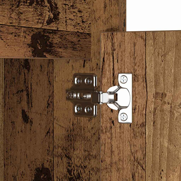 LED Sengeskab Gammelt træ 38 x 34 x 61 cm Konstrueret træ