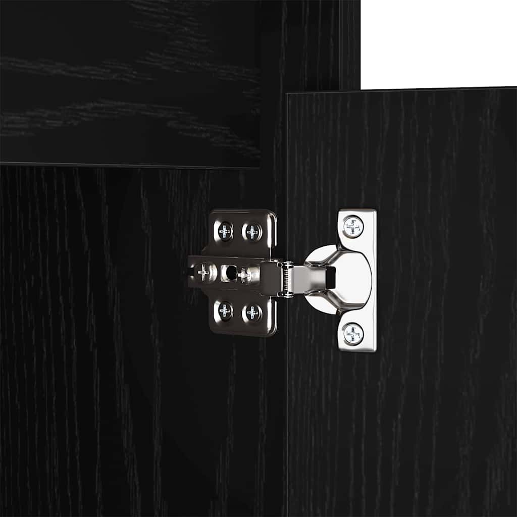 LED Sengeskab 2 stk. Sort eg 38 x 34 x 61 cm Konstrueret træ