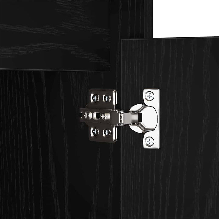 LED Sengeskab 2 stk. Sort eg 38 x 34 x 61 cm Konstrueret træ