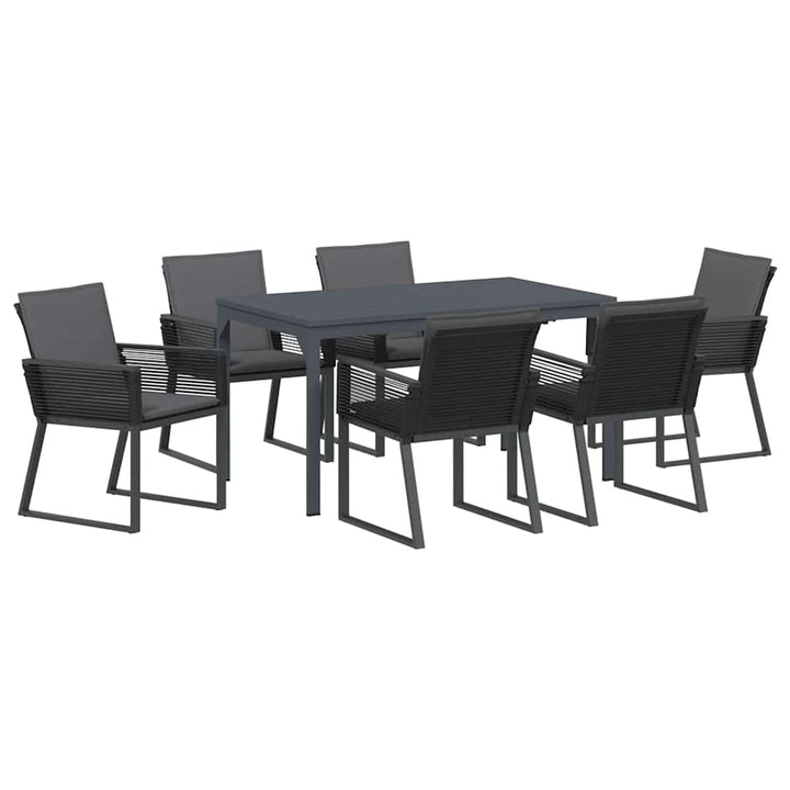 Have Spisebordssæt 7 stk. Antracit polyrattan