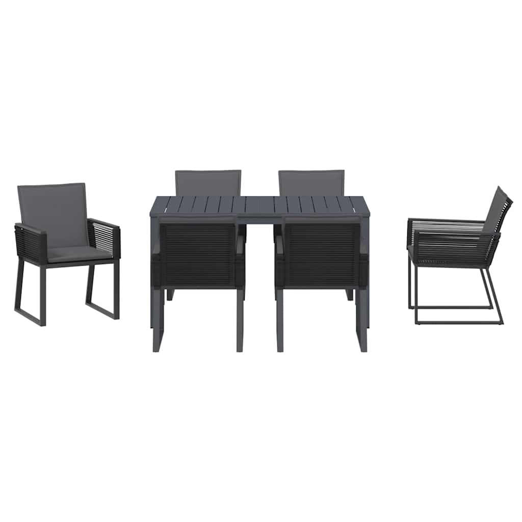 Have Spisebordssæt 7 stk. Antracit polyrattan