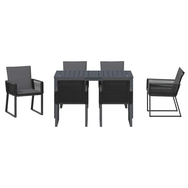 Have Spisebordssæt 7 stk. Antracit polyrattan