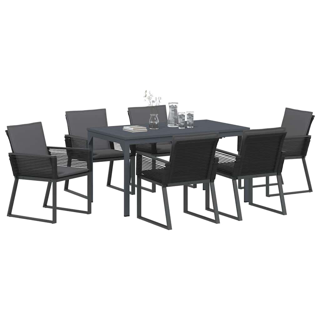 Have Spisebordssæt 7 stk. Antracit polyrattan