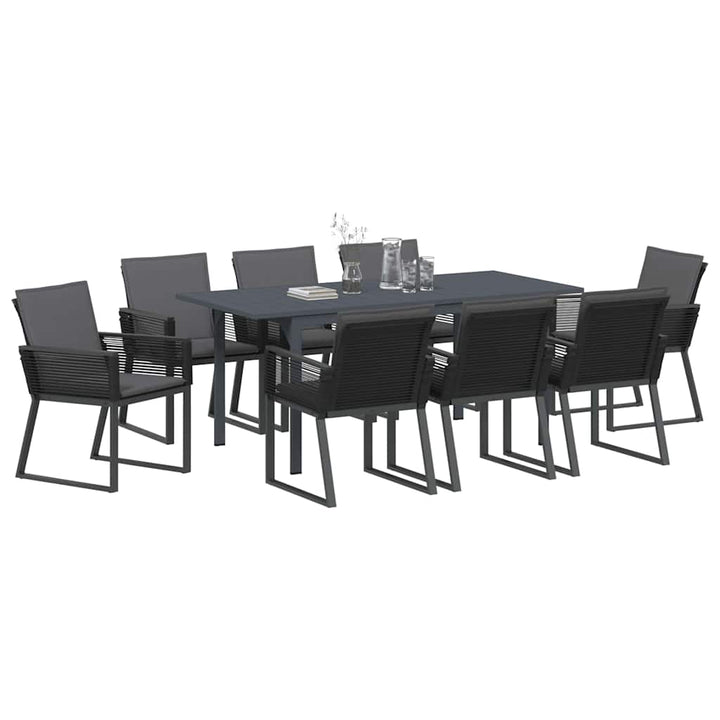 Have Spisebordssæt 9 stk. Antracit polyrattan