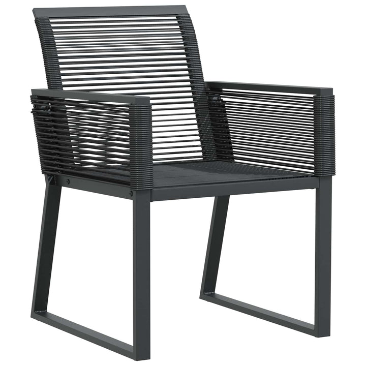 Have Spisebordssæt 9 stk. Sort polyrattan
