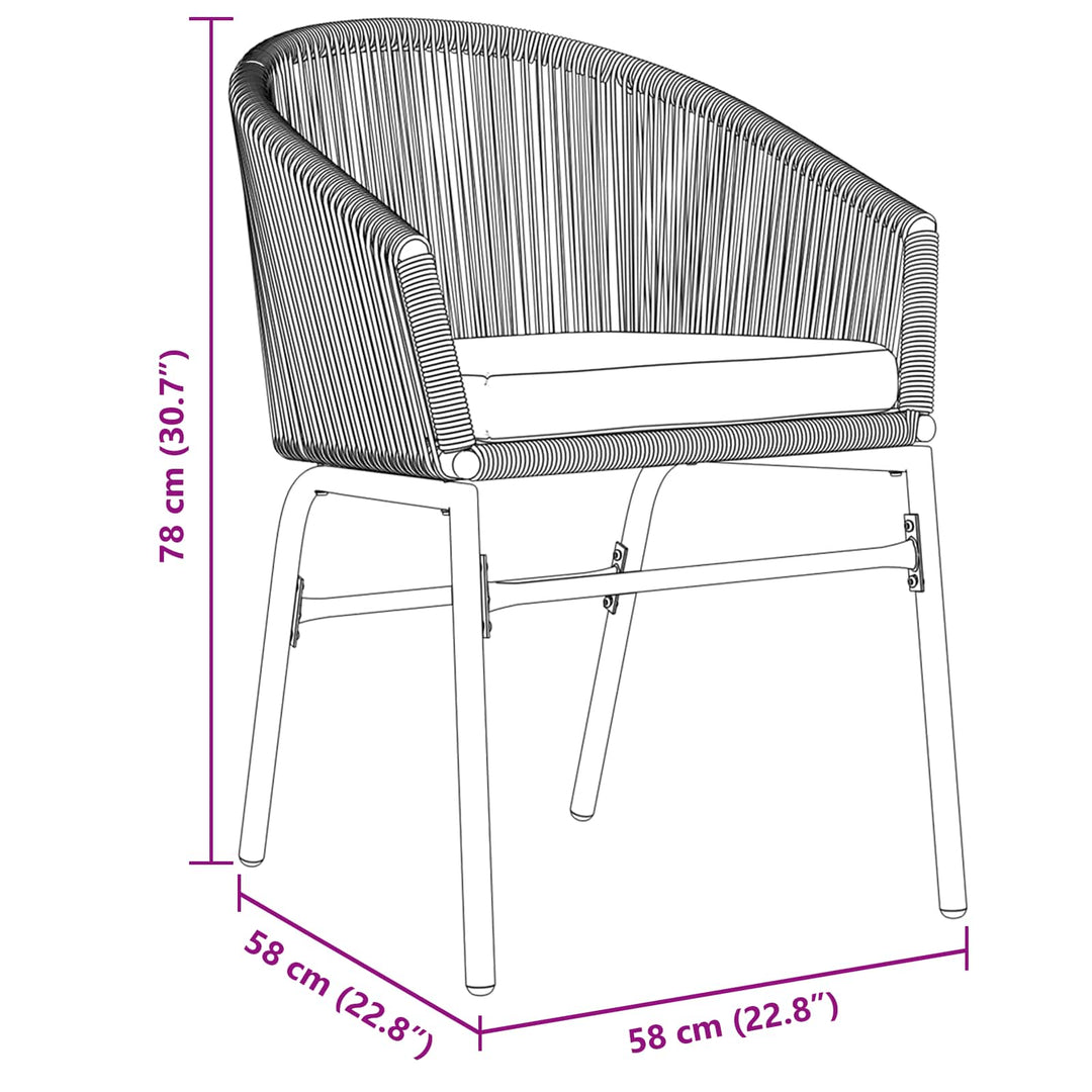 Have Spisebordssæt 9 stk. Brun polyrattan