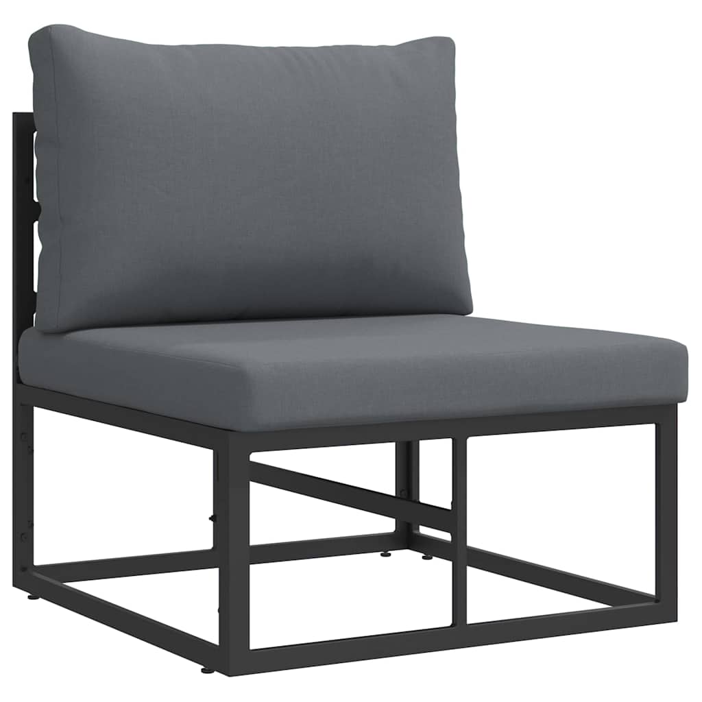 Havesofa Sæt 4 pcs Sort Metal