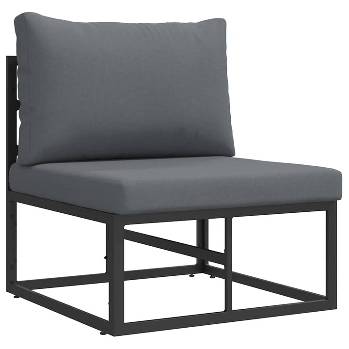 Havesofa Sæt 4 pcs Sort Metal