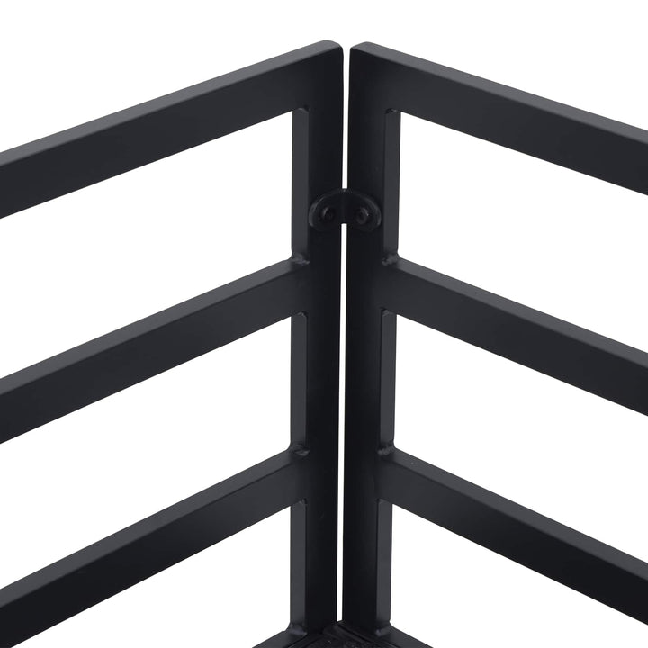 Havesofa Sæt med pude 7 pcs Sort Aluminium