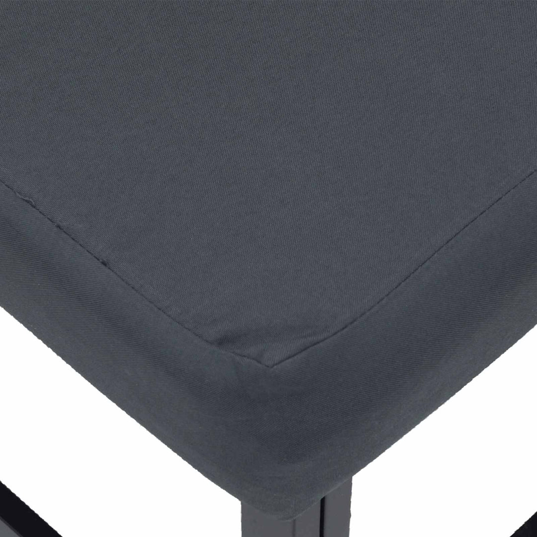 Havesofa Sæt med pude 9 pcs Sort Aluminium