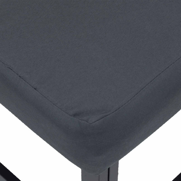 Havesofa Sæt med pude 9 pcs Sort Aluminium