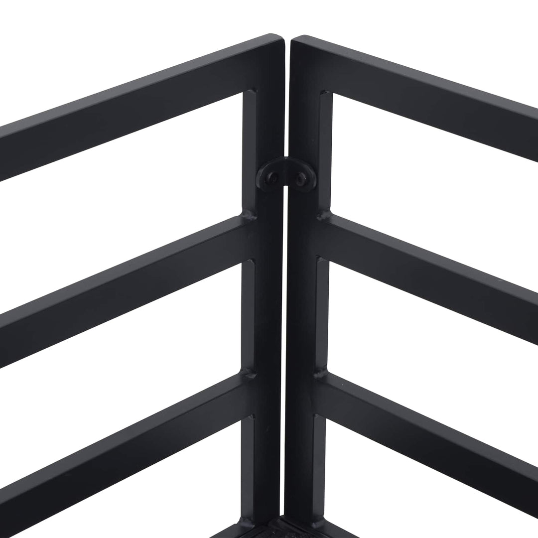 Havesofa Sæt med pude 9 pcs Sort Aluminium