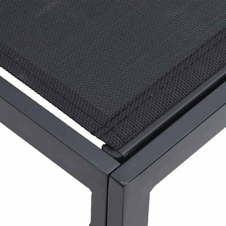 Havesofa Sæt med pude 12 pcs Sort Aluminium