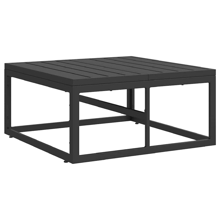 Havesofa Sæt med pude 6 pcs Sort Stål