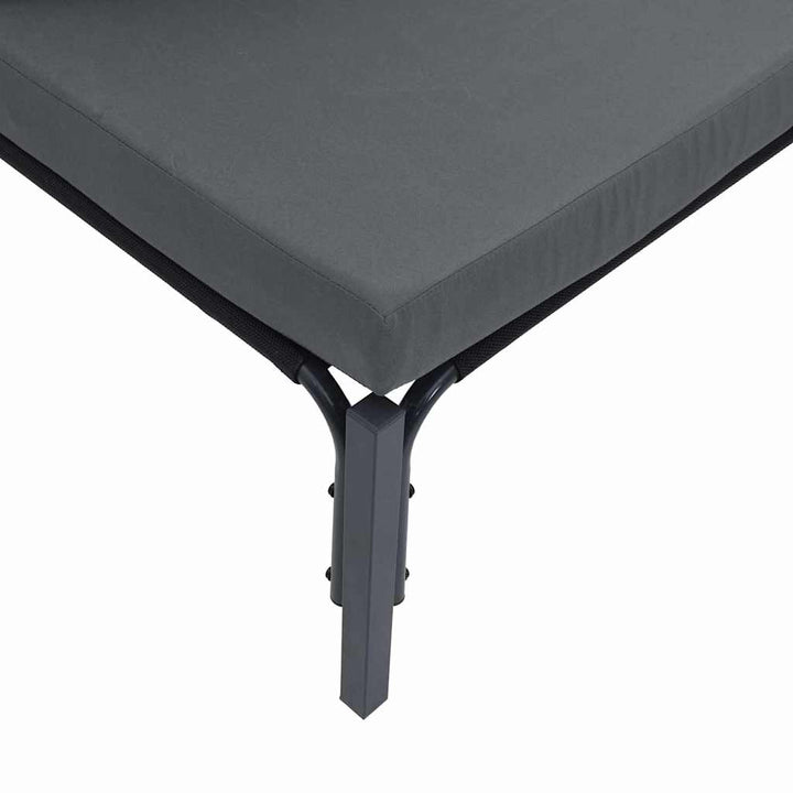 Havesofa Sæt med pude 13 pcs Sort Stål
