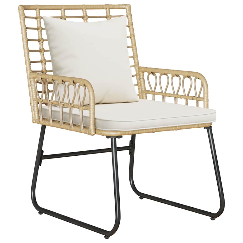 Havemøbel Sæt med pude 4 pcs Sort og Anthracit polyrattan