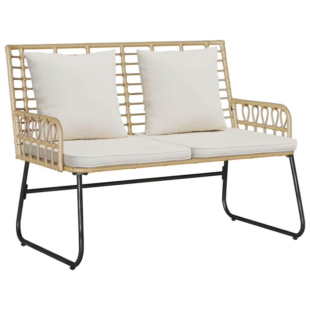 Havemøbel Sæt med pude 4 pcs Sort og Anthracit polyrattan