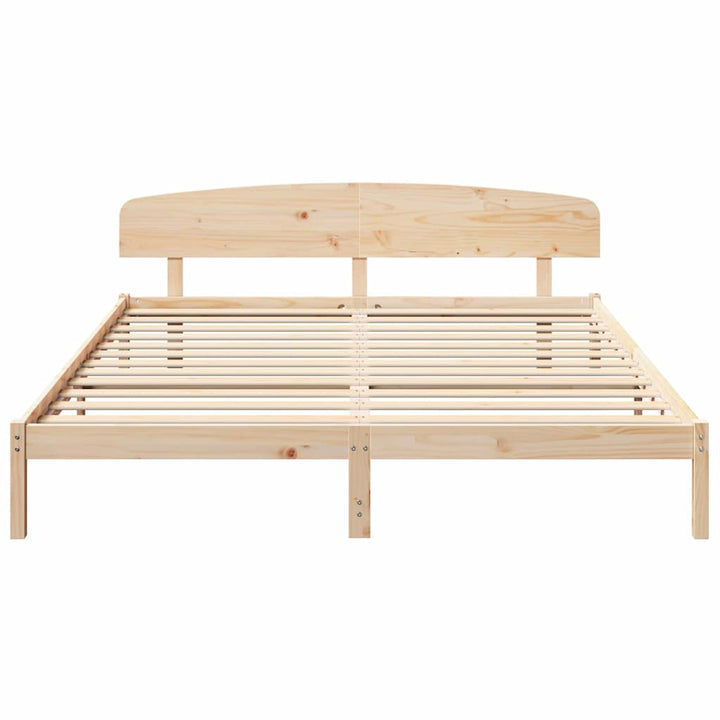Sengestel Naturfarvet 180 x 200 cm Massiv fyrretræ