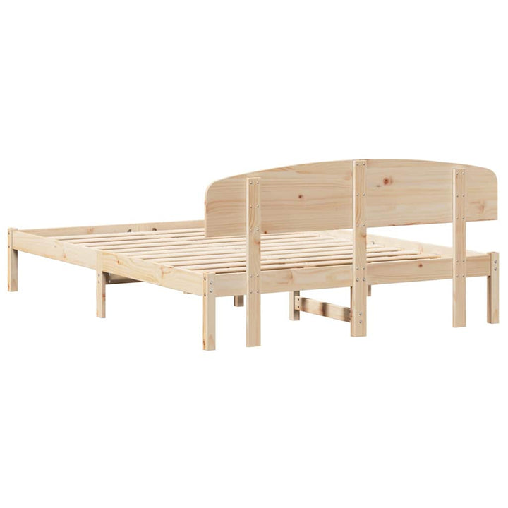 Sengestel Naturfarvet 160 x 200 cm Massiv fyrretræ