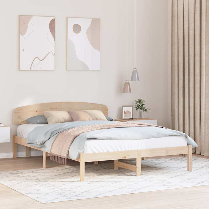 Sengestel Naturfarvet 150 x 200 cm Massiv fyrretræ