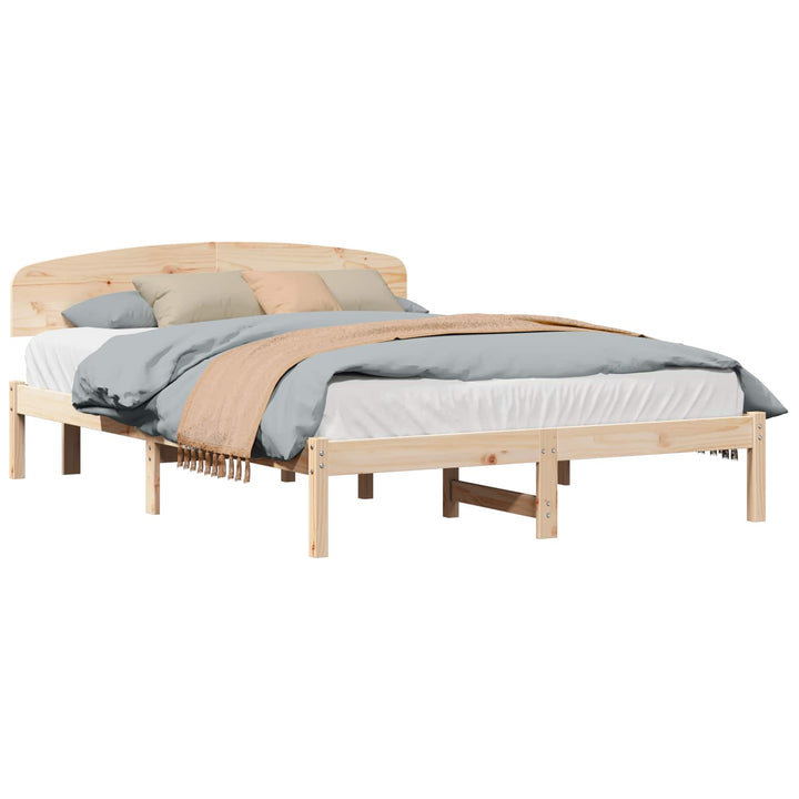 Sengestel Naturfarvet 150 x 200 cm Massiv fyrretræ