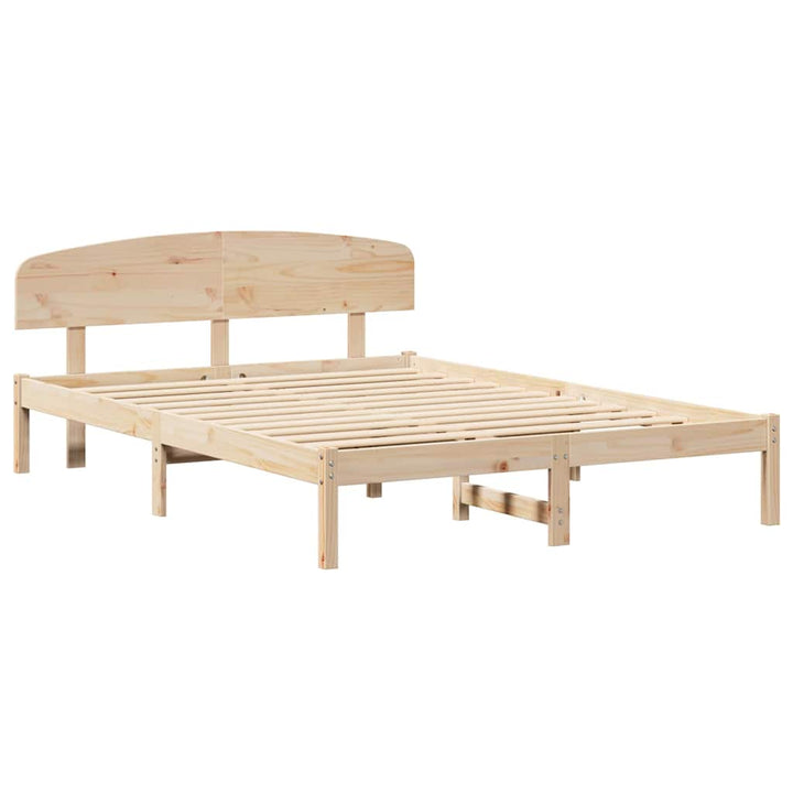 Sengestel Naturfarvet 140 x 200 cm Massiv fyrretræ
