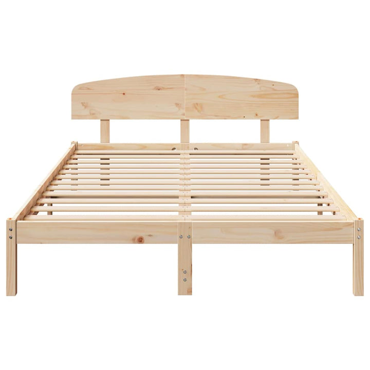 Sengestel Naturfarvet 140 x 200 cm Massiv fyrretræ