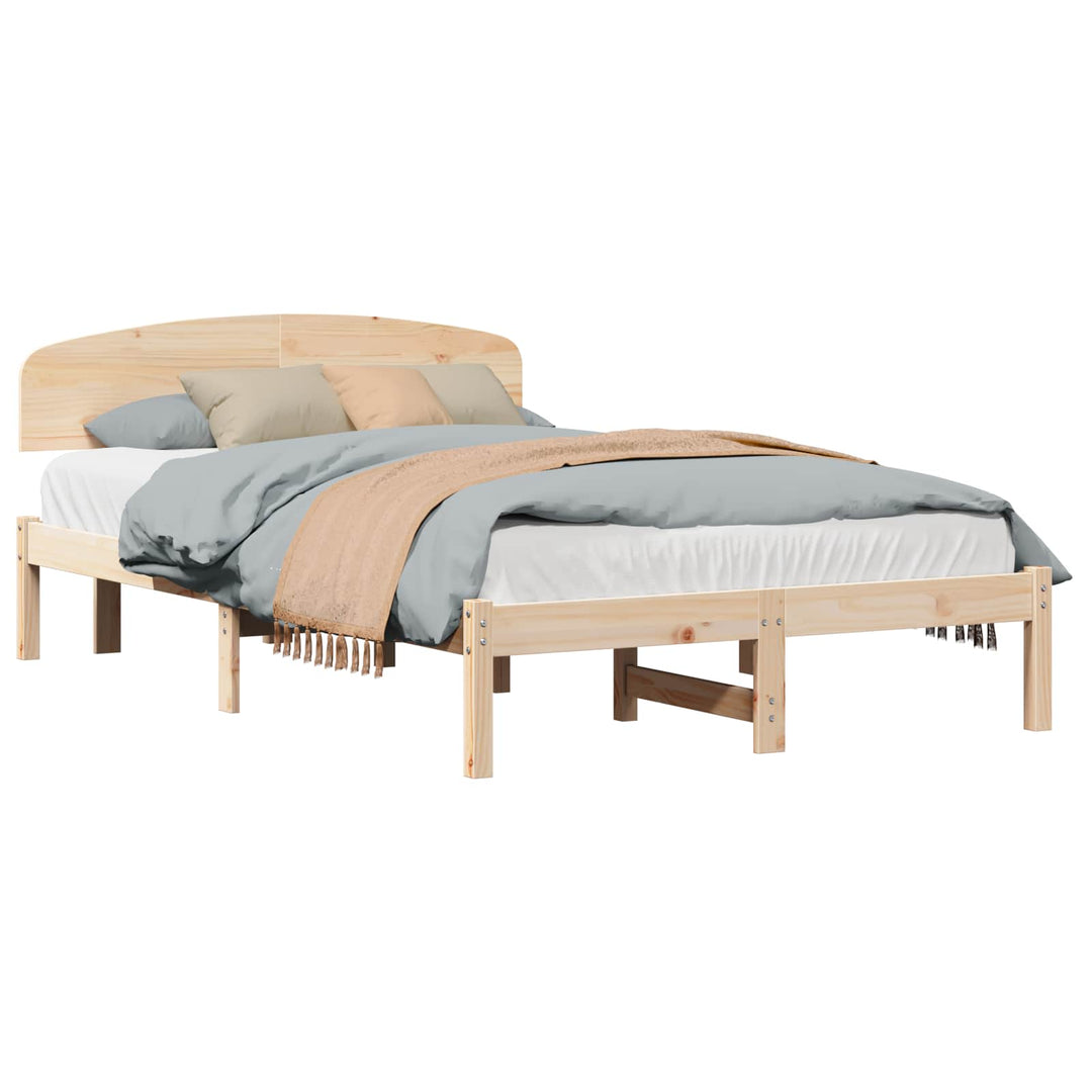 Sengestel Naturfarvet 140 x 190 cm Massiv fyrretræ