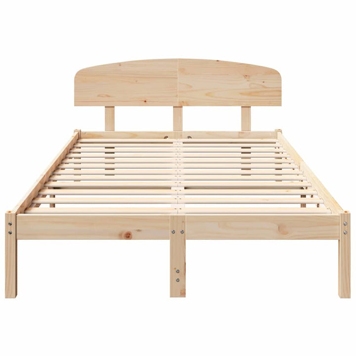 Sengestel Naturfarvet 135 x 190 cm Massiv fyrretræ